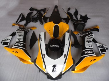 Descuento Carenados Moto Yamaha YZF R1 2015-2019 - Naranja Blanco Negro Motul YSP
