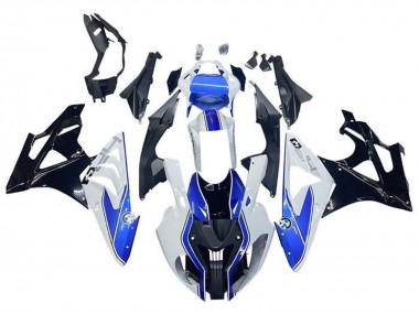 Descuento Carenados Moto BMW S1000RR 2009-2014 - Blanco Azul Negro Brillante HP