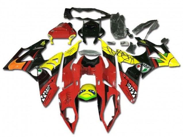 Descuento Carenados Moto BMW S1000RR 2009-2014 - Amarillo Rojo Negro Tiburón