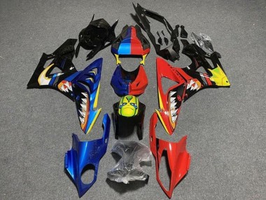 Descuento Carenados Moto BMW S1000RR 2009-2014 - Azul Rojo Amarillo Negro Tiburón