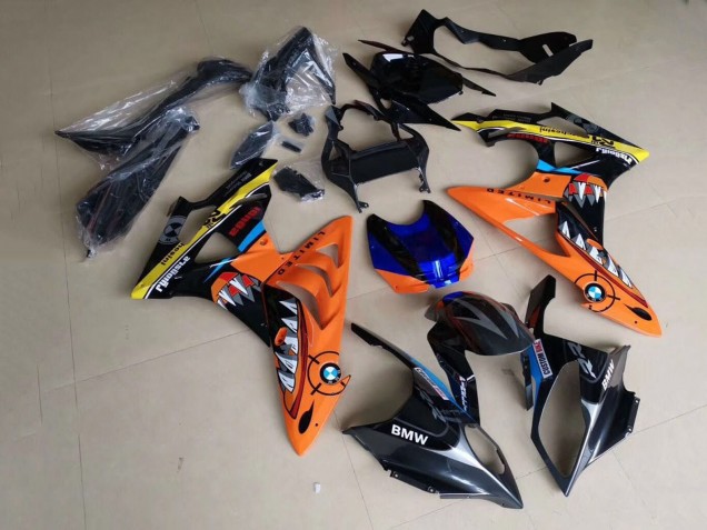 Descuento Carenados Moto BMW S1000RR 2009-2014 - Amarillo Azul Naranja Negro Tiburón