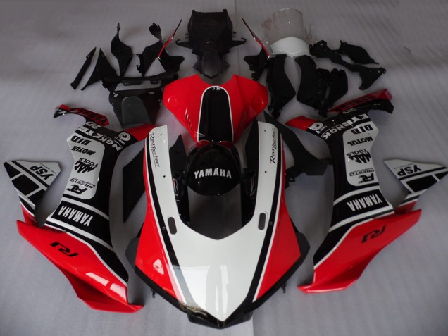 Descuento Carenados Moto Yamaha YZF R1 2015-2019 - Blanco Rojo Negro Motul YSP