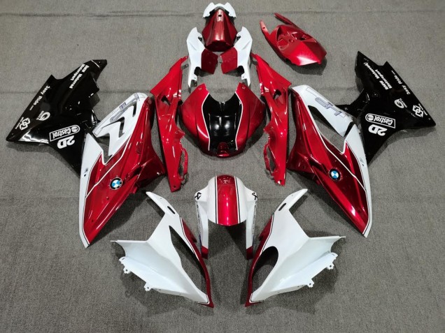 Descuento Carenados Moto BMW S1000RR 2009-2014 - Blanco Rojo Negro Brillante Castrol
