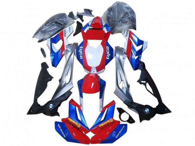 Descuento Carenados Moto BMW S1000RR 2015-2016 - Plata Rojo Azul Negro