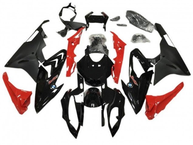 Descuento Carenados Moto BMW S1000RR 2015-2016 - Negro Brillante Negro Mate Rojo