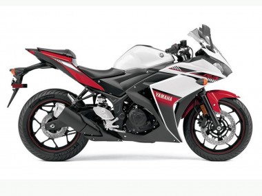 Descuento Carenados Moto Yamaha YZF R3 2015-2018 - Blanco Rojo Negro