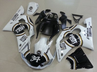 Descuento Carenados Moto Yamaha YZF R6 1998-2002 - Blanco Negro Motul Lucky Strike 34