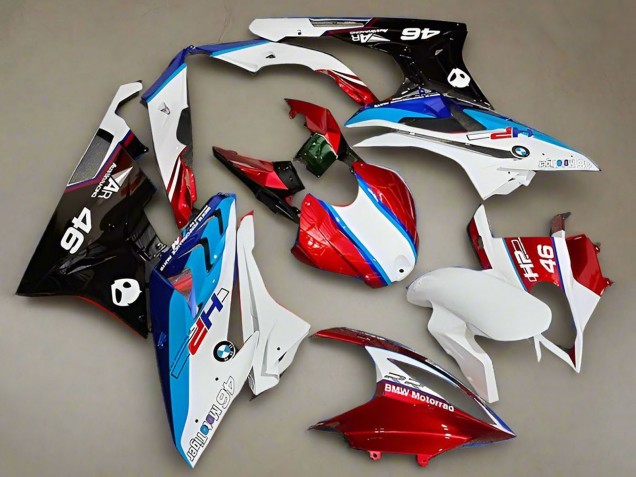 Descuento Carenados Moto BMW S1000RR 2019-2022 - Blanco Rojo Azul HP