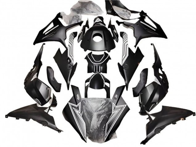 Descuento Carenados Moto BMW S1000RR 2019-2022 - Negro Mate Blanco Línea