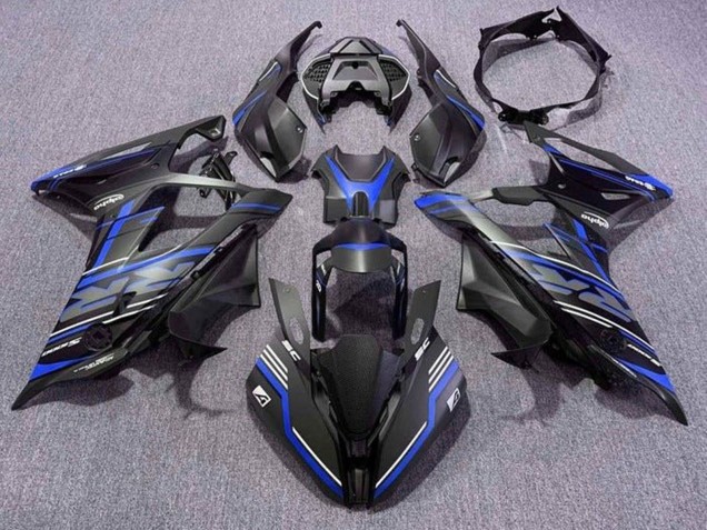 Descuento Carenados Moto BMW S1000RR 2019-2022 - Negro Mate Azul Blanco Raya