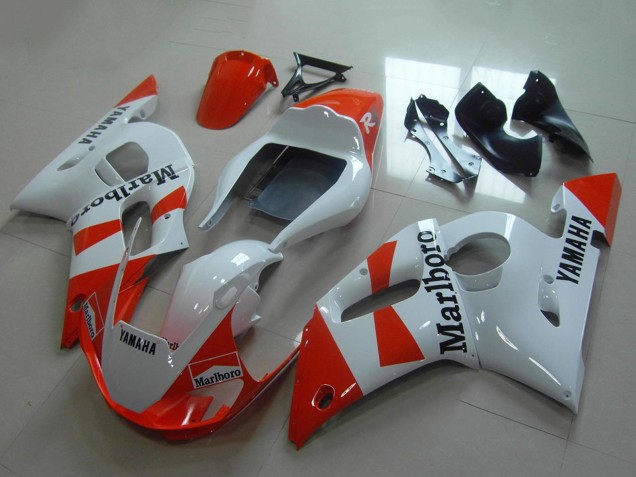 Descuento Carenados Moto Yamaha YZF R6 1998-2002 - Blanco Rojo Marlboro