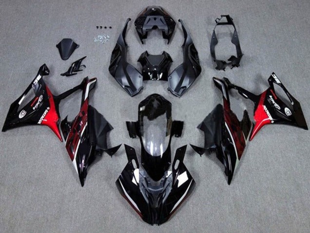 Descuento Carenados Moto BMW S1000RR 2019-2022 - Negro Rojo Oscuro