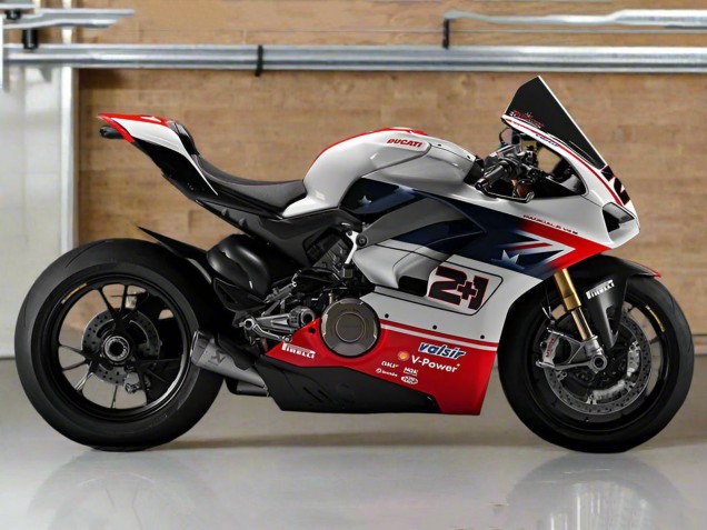 Descuento Carenados Moto Ducati Panigale V4 V4S 2018-2019 - Plata Rojo Negro