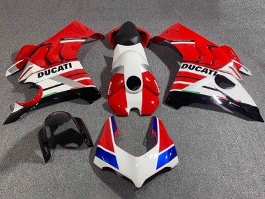 Descuento Carenados Moto Ducati Panigale V4 V4S 2020-2021 - Blanco Rojo Azul Negro Brillante