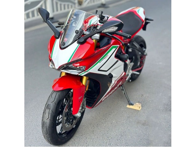 Descuento Carenados Moto Ducati Supersport 939/939S 2017-2022 - Rojo Blanco Verde Raya