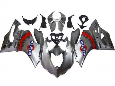 Descuento Carenados Moto Ducati Panigale 1199 2011-2014 - Plata Rojo Azul Martini