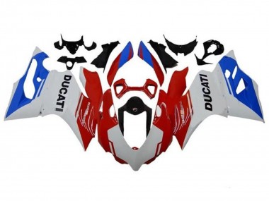 Descuento Carenados Moto Ducati Panigale 1199 2011-2014 - Blanco Rojo Azul