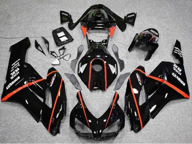 Descuento Carenados Moto Honda CBR1000RR 2004-2005 - Negro Brillante Rojo Raya