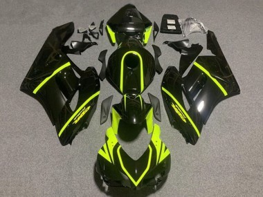Descuento Carenados Moto Honda CBR1000RR 2004-2005 - Negro Brillante Alta Visibilidad Amarillo Raya