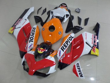 Descuento Carenados Moto Honda CBR1000RR 2004-2005 - Naranja Blanco Rojo Negro Brillante Repsol Rojo Bull HRC