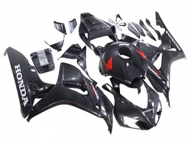 Descuento Carenados Moto Honda CBR1000RR 2006-2007 - Falso FibraCarbono Rojo Blanco