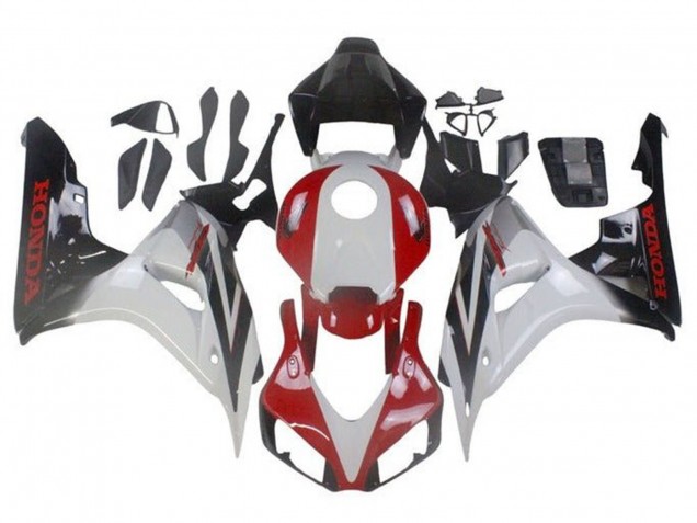 Descuento Carenados Moto Honda CBR1000RR 2006-2007 - Blanco Rojo Negro Brillante Fade