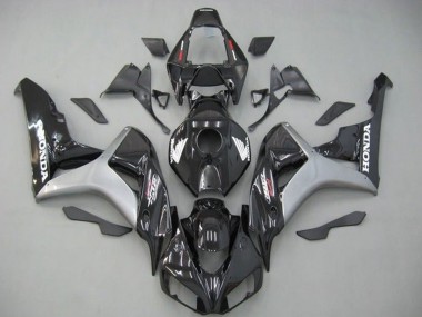 Descuento Carenado Moto Honda CBR1000RR 2006-2007 - Plata Negro Brillante