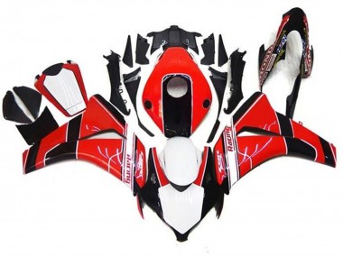 Descuento Carenados Moto Honda CBR1000RR 2008-2011 - Rojo Blanco Negro Brillante Raya