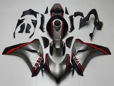 Descuento Carenados Moto Honda CBR1000RR 2008-2011 - Gris Rojo Negro Brillante Raya