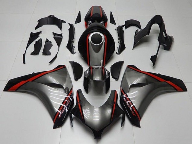 Descuento Carenados Moto Honda CBR1000RR 2008-2011 - Gris Rojo Negro Brillante Raya