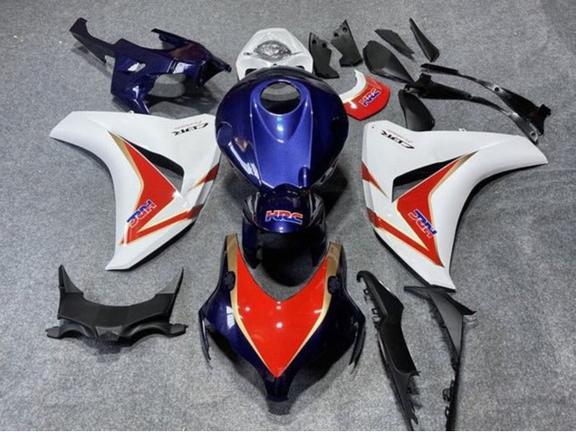 Descuento Carenados Moto Honda CBR1000RR 2008-2011 - Blanco Rojo Azul Oscuro Oro HRC