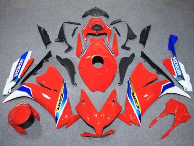 Descuento Carenados Moto Honda CBR1000RR 2012-2016 - Blanco Rojo Azul Oro