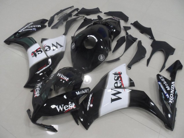 Descuento Carenados Moto Honda CBR1000RR 2012-2016 - Negro Brillante Blanco West