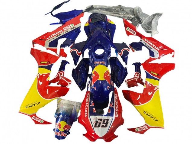 Descuento Carenados Moto Honda CBR1000RR 2017-2023 - Azul Amarillo Rojo Bull Hayden