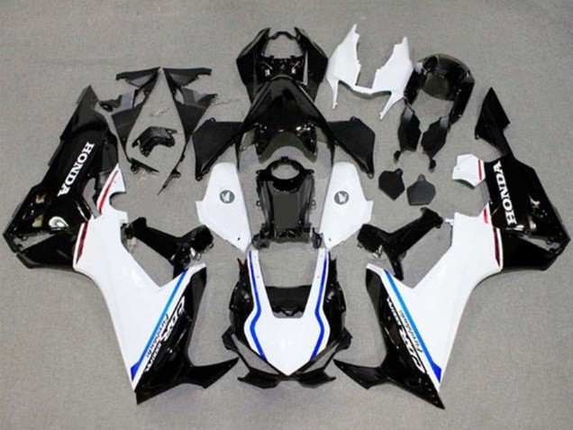 Descuento Carenados Moto Honda CBR1000RR 2017-2023 - Blanco Azul Negro Brillante Raya