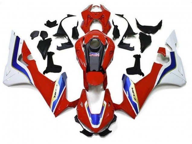 Descuento Carenados Moto Honda CBR1000RR 2017-2023 - Blanco Rojo Azul Oro