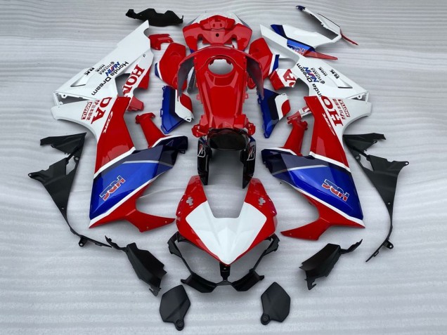 Descuento Carenados Moto Honda CBR1000RR 2017-2023 - Blanco Rojo Azul HRC
