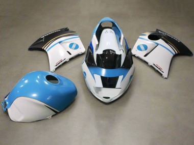 Descuento Carenados Moto Honda CBR1100XX Blackbird 1996-2007 - Blanco Azul Negro Konica Minolta