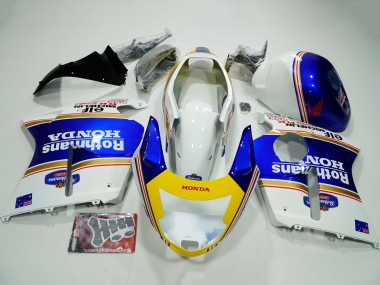 Descuento Carenados Moto Honda CBR1100XX Blackbird 1996-2007 - Blanco Azul Amarillo Rothmans