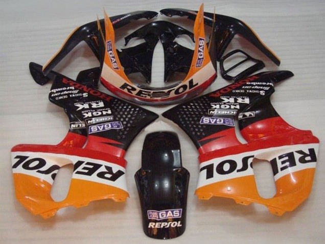 Descuento Carenados Moto Honda CBR900RR 893 1996-1997 - Naranja Blanco Rojo Negro Brillante Repsol