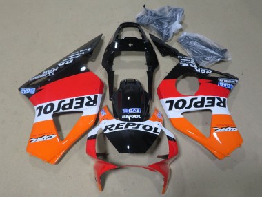 Descuento Carenado Moto Honda CBR900RR 954 2002-2003 - Naranja Blanco Rojo Negro Brillante Repsol