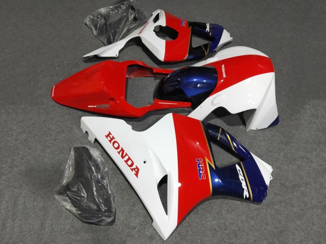 Descuento Carenados Moto Honda CBR900RR 954 2002-2003 - Blanco Rojo Azul Carrera