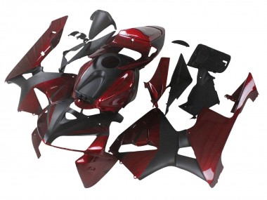 Descuento Carenados Moto Honda CBR600RR 2005-2006 - Rojo Granate Negro Mate