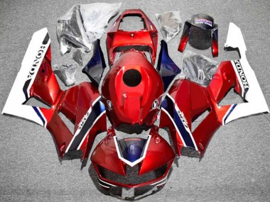 Descuento Carenados Moto Honda CBR600RR 2013-2023 - Blanco Rojo Azul