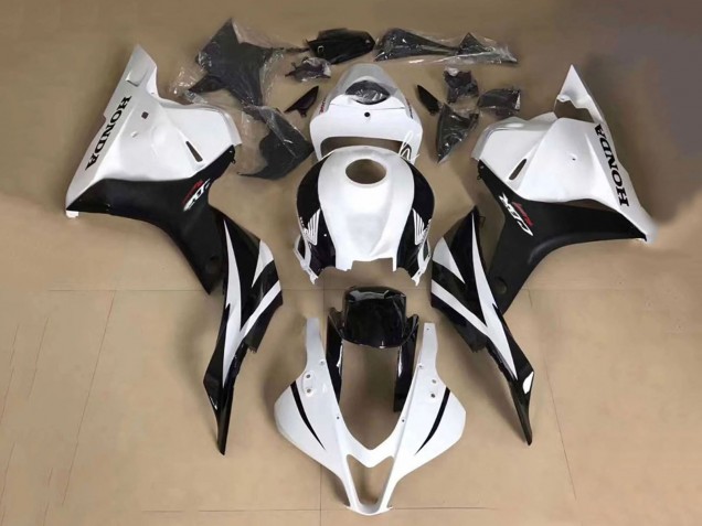 Descuento Carenado Moto Honda CBR600RR 2013-2023 - Blanco Negro Brillante