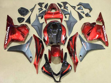 Descuento Carenados Moto Honda CBR600RR 2009-2012 - Plata Rojo Negro Brillante