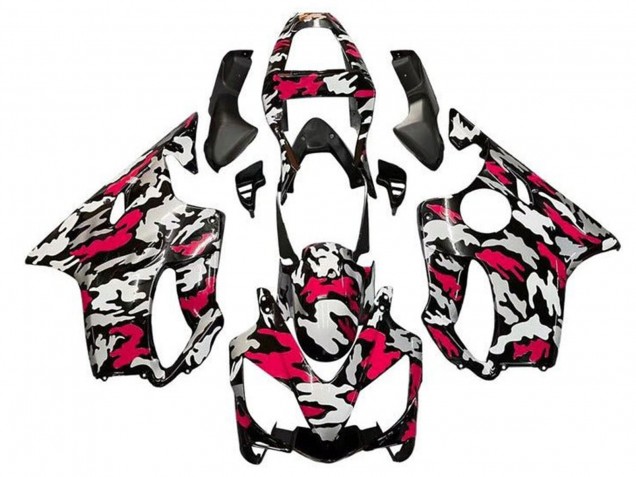 Descuento Carenados Moto Honda CBR600 F4i 2001-2003 - Negro Rojo Gris Camouflage