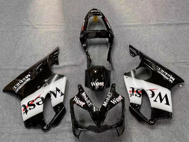 Descuento Carenados Moto Honda CBR600 F4i 2001-2003 - Negro Brillante Blanco West