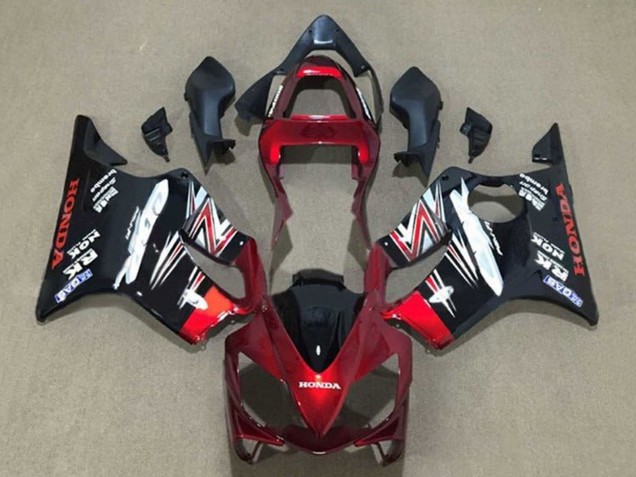 Descuento Carenados Moto Honda CBR600 F4i 2001-2003 - Rojo Caramelo Negro Brillante