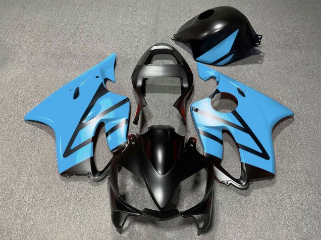 Descuento Carenados Moto Honda CBR600 F4i 2001-2003 - Azul Claro Negro Mate
